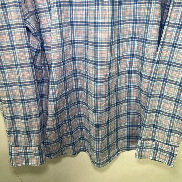 Vineyard Vines Button Down Slim Fit Tucker Shirt Mens Size XL Blue Pink Plaid - Picture 8 of 8